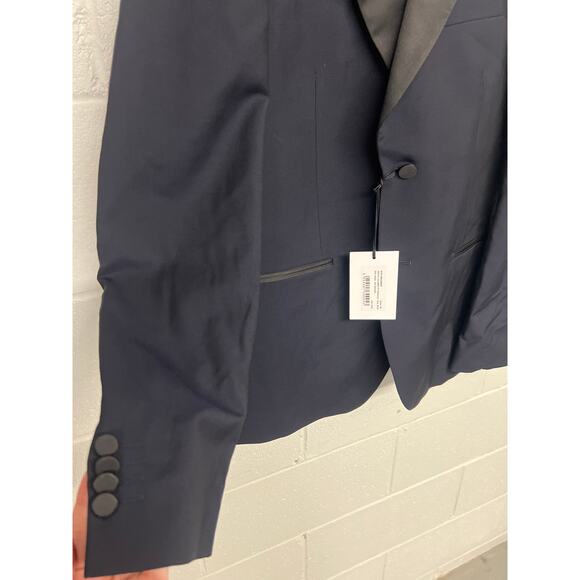 New $1595 Paul smith Sz 38 evening tux soho fit wool blend 2 PC suit navy blue - Picture 5 of 12